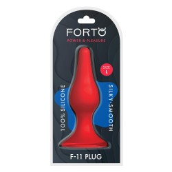 FORTO F-11 Lungo Anal-Plug aus Silikon Large Rot