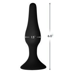 FORTO F-11 Lungo Anal-Plug aus Silikon Large Schwarz