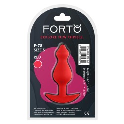 FORTO F-78 Pointee Anal-Plug aus Silikon Small Rot