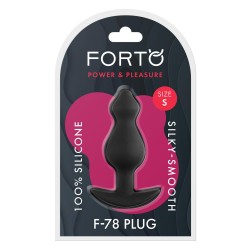 FORTO F-78 Pointee Anal-Plug aus Silikon Small Schwarz