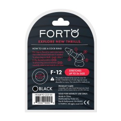 FORTO F-12 Penisring aus Silikon Ø 34 mm Schwarz