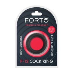 FORTO F-12 Penisring aus Silikon Ø 34 mm Schwarz