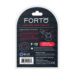 FORTO F-12 Penisring aus Silikon Ø 34 mm Blau
