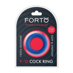 FORTO F-12 Penisring aus Silikon Ø 34 mm Blau
