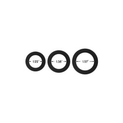FORTO F-61 Penisring 3er-Set aus Silikon Schwarz