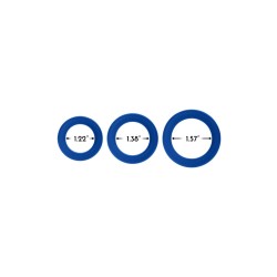 FORTO F-61 Penisring 3er-Set aus Silikon Blau