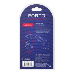FORTO F-45 Bridge Cock Sling aus Silikon Schwarz