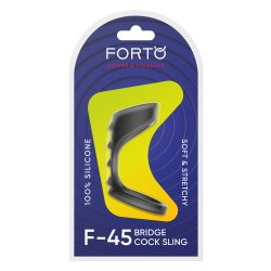 FORTO F-45 Bridge Cock Sling aus Silikon Schwarz