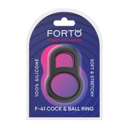 FORTO F-41 Cock & Ball Ring aus Silikon Schwarz