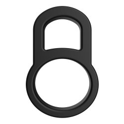 FORTO F-41 Cock & Ball Ring aus Silikon Schwarz