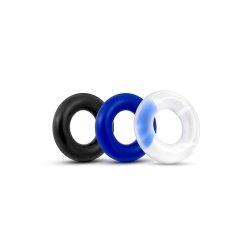 BLUSH Stay Hard Donut Rings 3er-Set Penisringe aus TPE