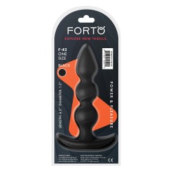 FORTO F-42 Spiral Beads Anal-Plug aus Silikon Schwarz