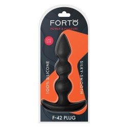 FORTO F-42 Spiral Beads Anal-Plug aus Silikon Schwarz