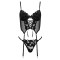 KOTEK C0103 Korsett & Thong Schwarz