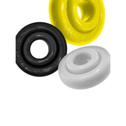 OXBALLS Rimringz 3er-Pack Penisringe aus TPR Weiss/ Gelb/...