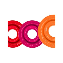 OXBALLS Rimringz 3er-Pack Penisringe aus TPR Pink/ Orange/ Rot