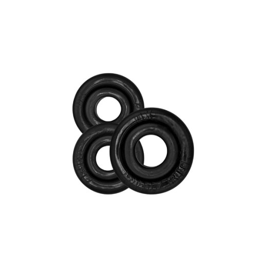 OXBALLS Rimringz 3er-Pack Penisringe aus TPR Schwarz