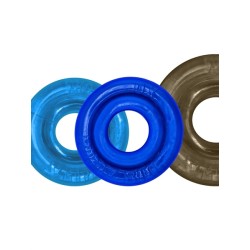 OXBALLS Rimringz 3er-Pack Penisringe aus TPR Blau/ Grau