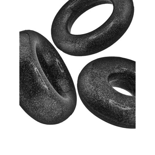 OXBALLS Cockpack 3er-Pack Penisringe aus TPR Schwarz