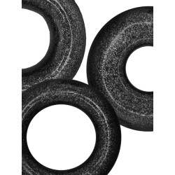 OXBALLS Cockpack 3er-Pack Penisringe aus TPR Schwarz