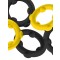 OXBALLS Gearheads 5er-Pack Penisringe aus Silikon Schwarz/ Gelb