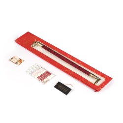 LIEBE SEELE Kinbaku Ukiyoe Leather Spreader Bar Red Rosy