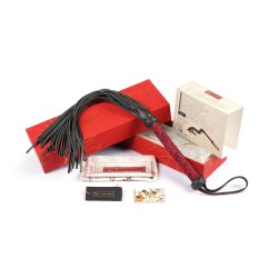 LIEBE SEELE Kinbaku Ukiyoe Luxury Leather Flogger Red Rosy