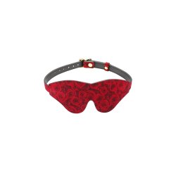 LIEBE SEELE Kinbaku Ukiyoe Luxury Leather Blindfold Red Rosy