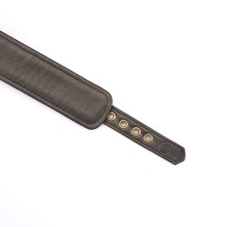 LIEBE SEELE Kinbaku Ukiyoe Luxury Leather Collar Red Rosy