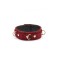 LIEBE SEELE Kinbaku Ukiyoe Luxury Leather Collar Red Rosy