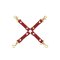 LIEBE SEELE Kinbaku Ukiyoe Luxury Leather Hog Tie Red Rosy
