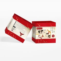 LIEBE SEELE Kinbaku Ukiyoe Luxury Leather Strap-On Harness Red Rosy