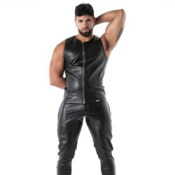 TOF Kinky Zipped Tank Top Schwarz