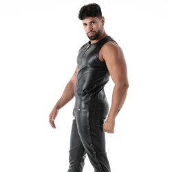 TOF Kinky Zipped Tank Top Schwarz