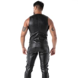 TOF Kinky Zipped Tank Top Schwarz