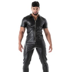 TOF Kinky Zipped Vest Schwarz