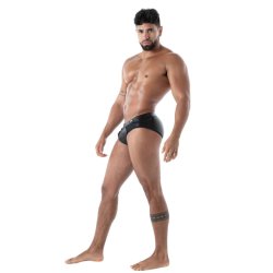 TOF Kinky Full Zip Brief Schwarz
