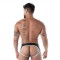 TOF Kinky Backless Zipped Brief Schwarz/Weiss