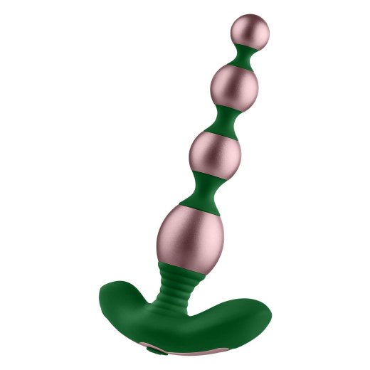 FEMMEFUNN Bougie Beads Analkette mit Vibration Roségold/Grün
