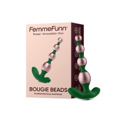 FEMMEFUNN Bougie Beads Analkette mit Vibration Roségold/Grün