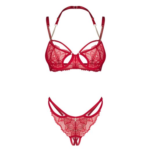 OBSESSIVE Matildea Dessous-Set 2-teilig Rot