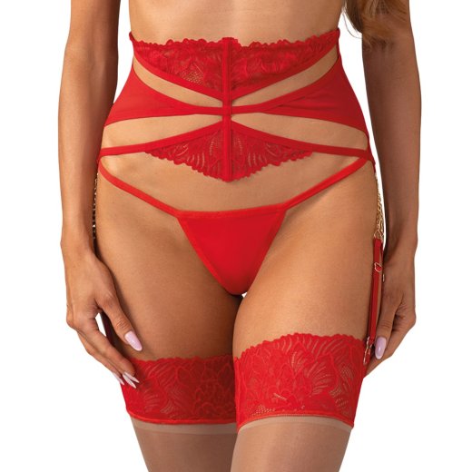 OBSESSIVE Matildea Garter Belt Rot