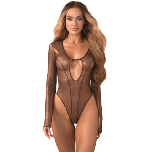 OBSESSIVE Soranna Long-Sleeved Teddy Gold