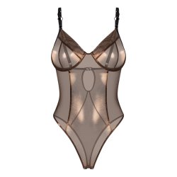 OBSESSIVE Soranna Teddy mit offenem Schritt Gold