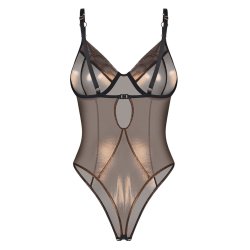 OBSESSIVE Soranna Teddy mit offenem Schritt Gold