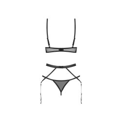 OBSESSIVE Euridia Dessous-Set 3-teilig Schwarz