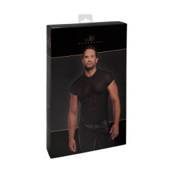 NOIR HANDMADE Onyx Elastic Mesh Polo Schwarz