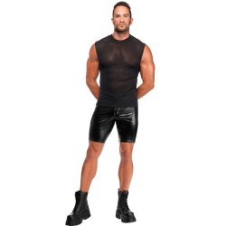 NOIR HANDMADE Onyx Elastic Mesh Tank Top Schwarz