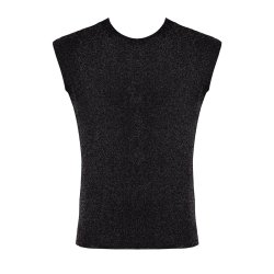 NOIR HANDMADE Onyx Elastic Mesh Tank Top Schwarz