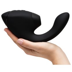 WOMANIZER Next Duo Dual Stimulator mit 3D Pleasure Air Technologie & Vibration Schwarz